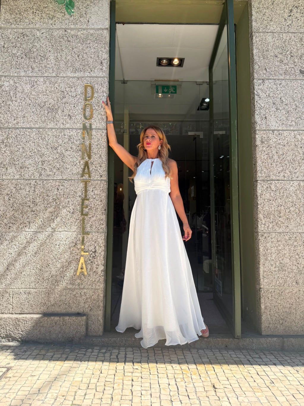 VESTIDO LONGO HALTER BRANCO
