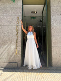 VESTIDO LONGO HALTER BRANCO