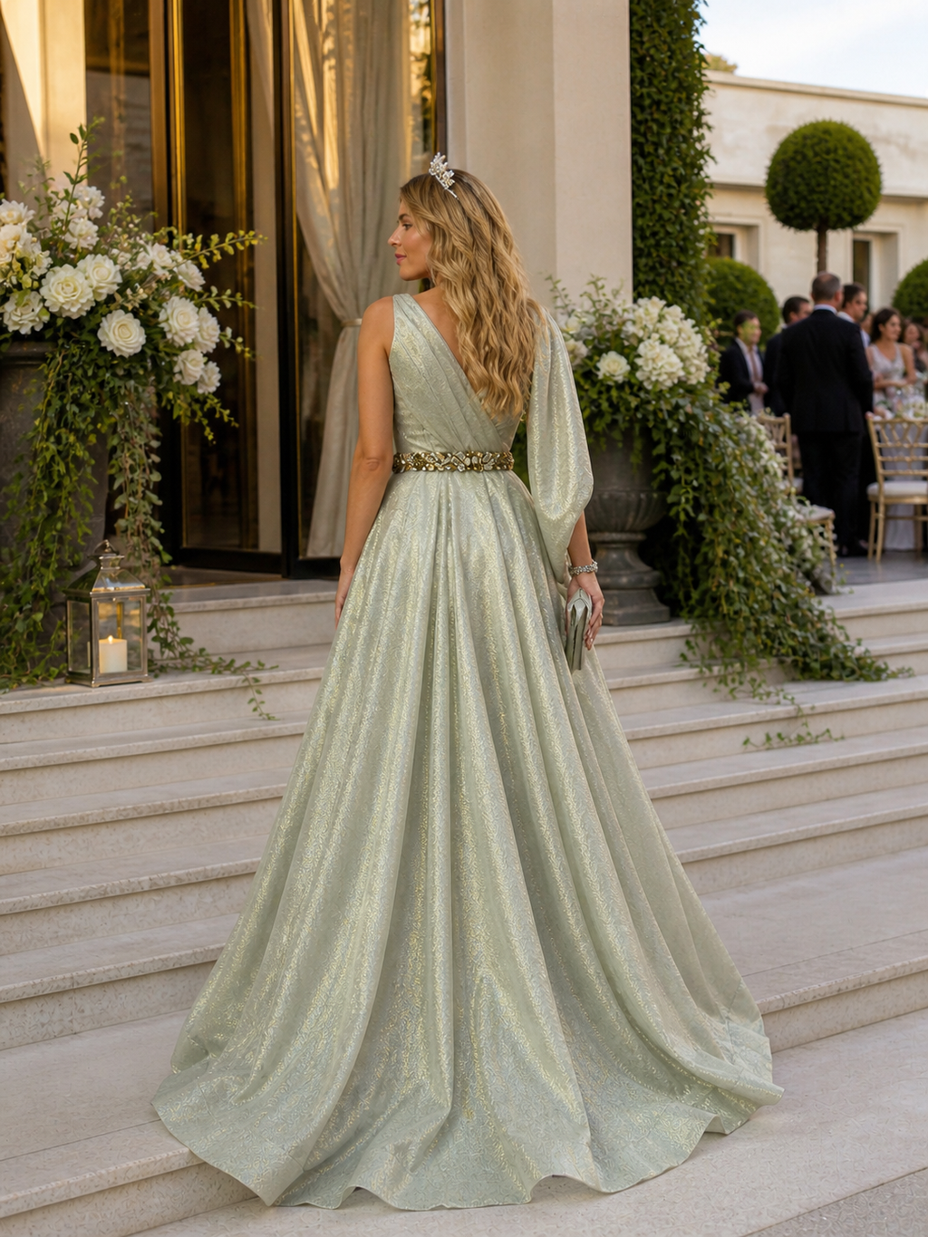 VESTIDO PRATEADO PRINCESA