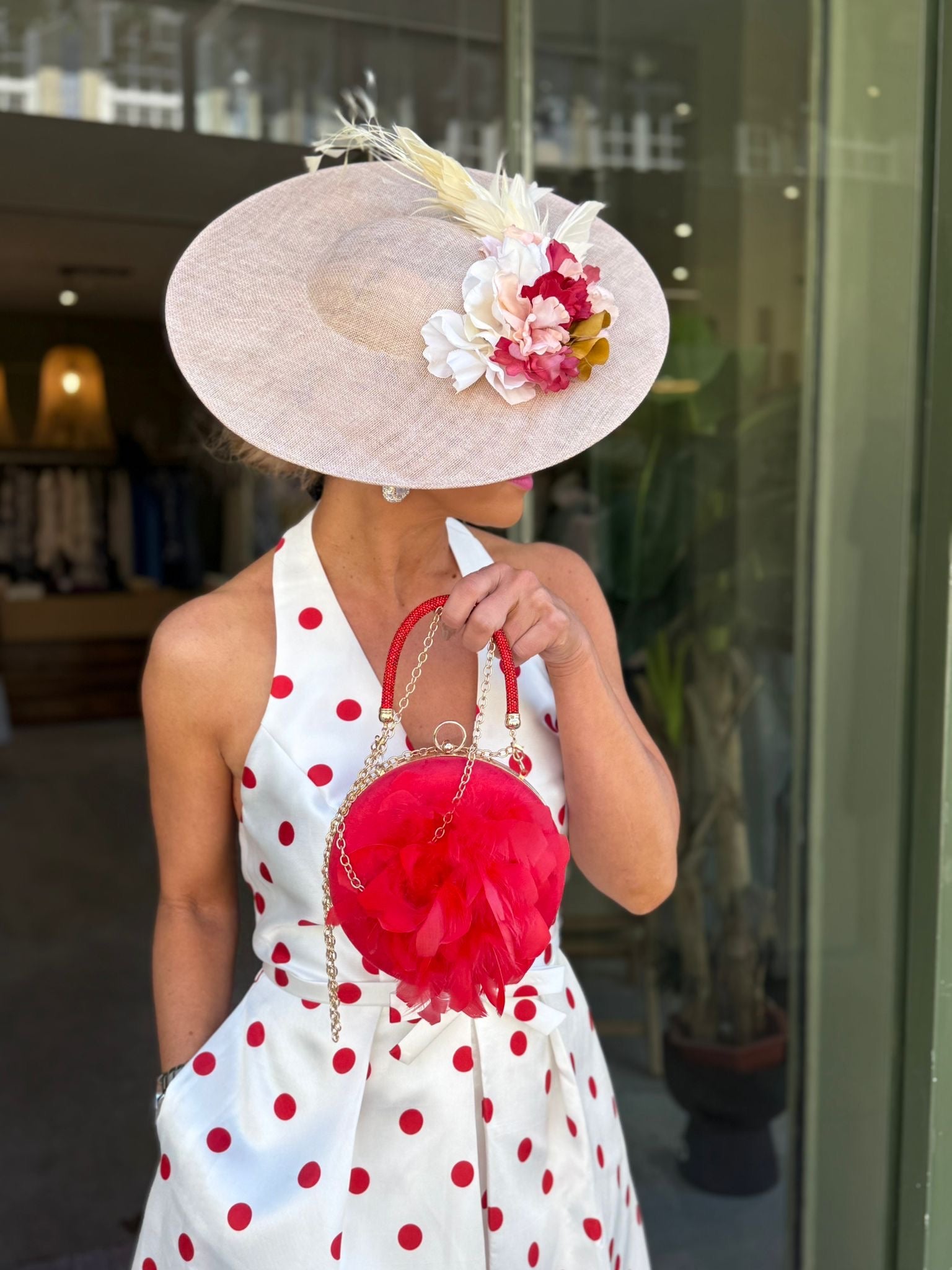 VESTIDO BOLAS VERMELHAS