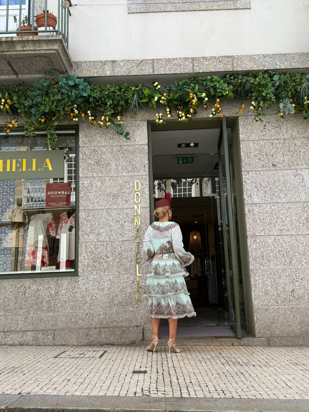 VESTIDO ESTAMPADO VERDE ÁGUA