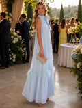 VESTIDO LONGO COM PLUMAS