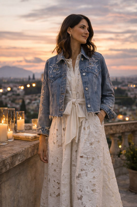 CASACA DE GANGA BORDADA