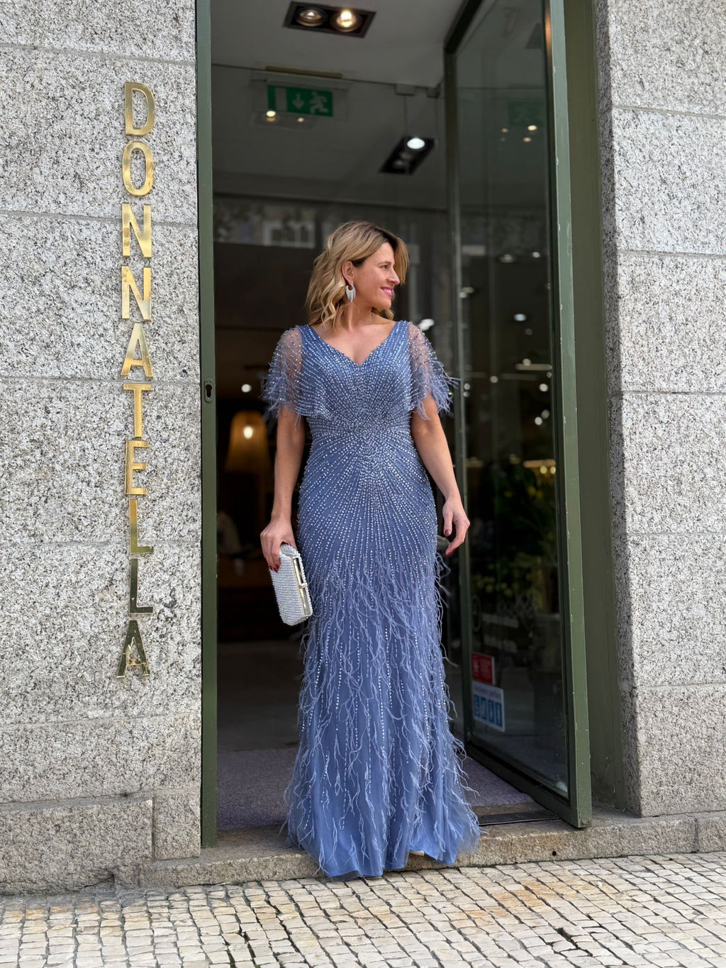 VESTIDO SEREIA COM MANGA
