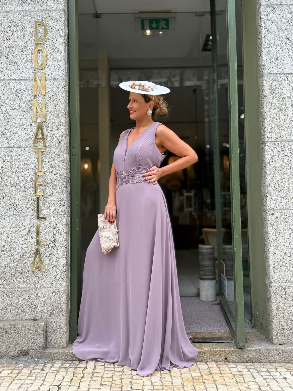 VESTIDO LILÁS COMPRIDO