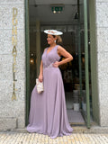 VESTIDO LILÁS COMPRIDO