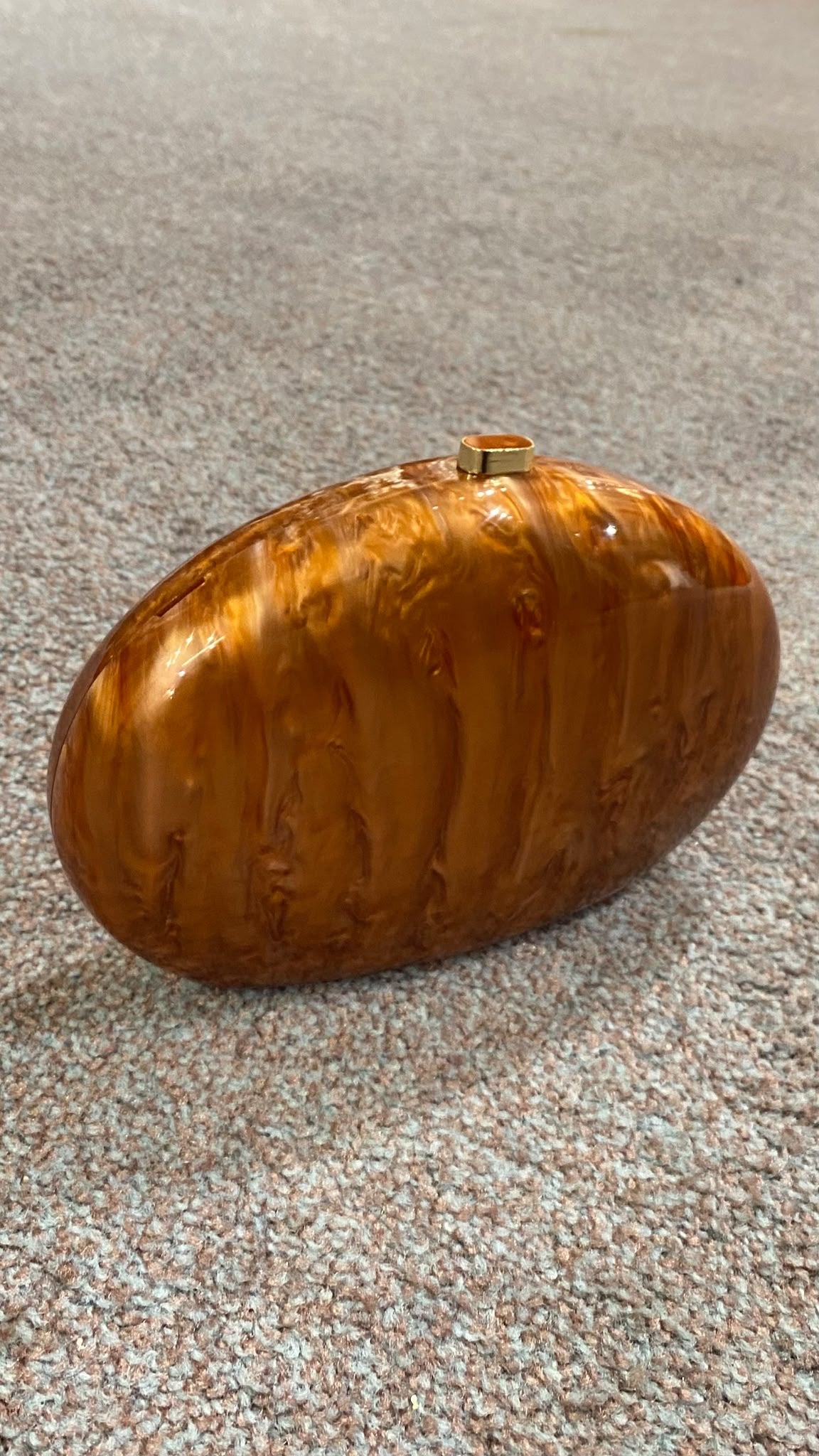 POCHETE CASTANHA EFEITO MÁRMORE