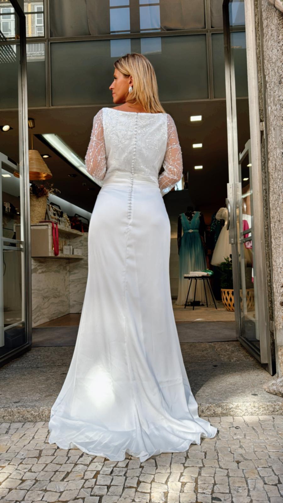 Vestido de noiva com lantejoula