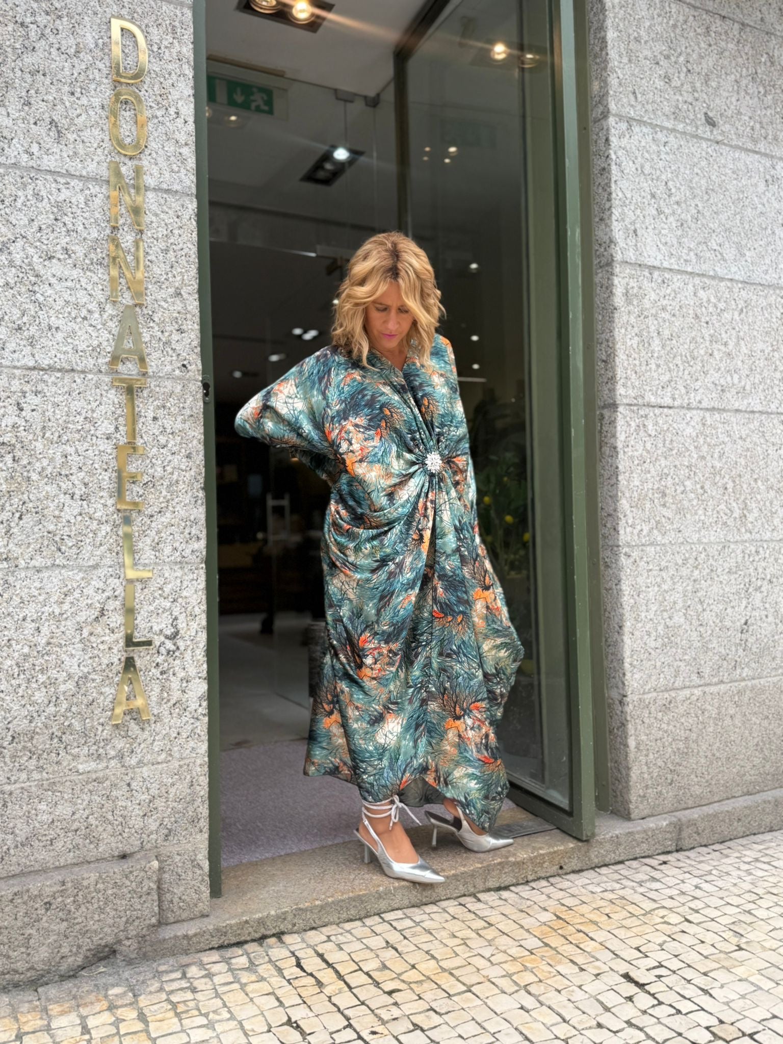 VESTIDO ESTAMPADO SEMI SEDA