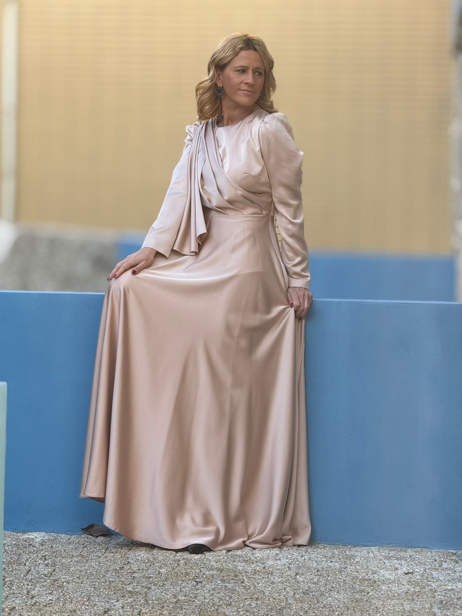 VESTIDO ROSA NUDE PRINCESA