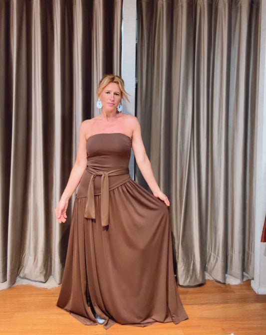Vestido malha cai-cai