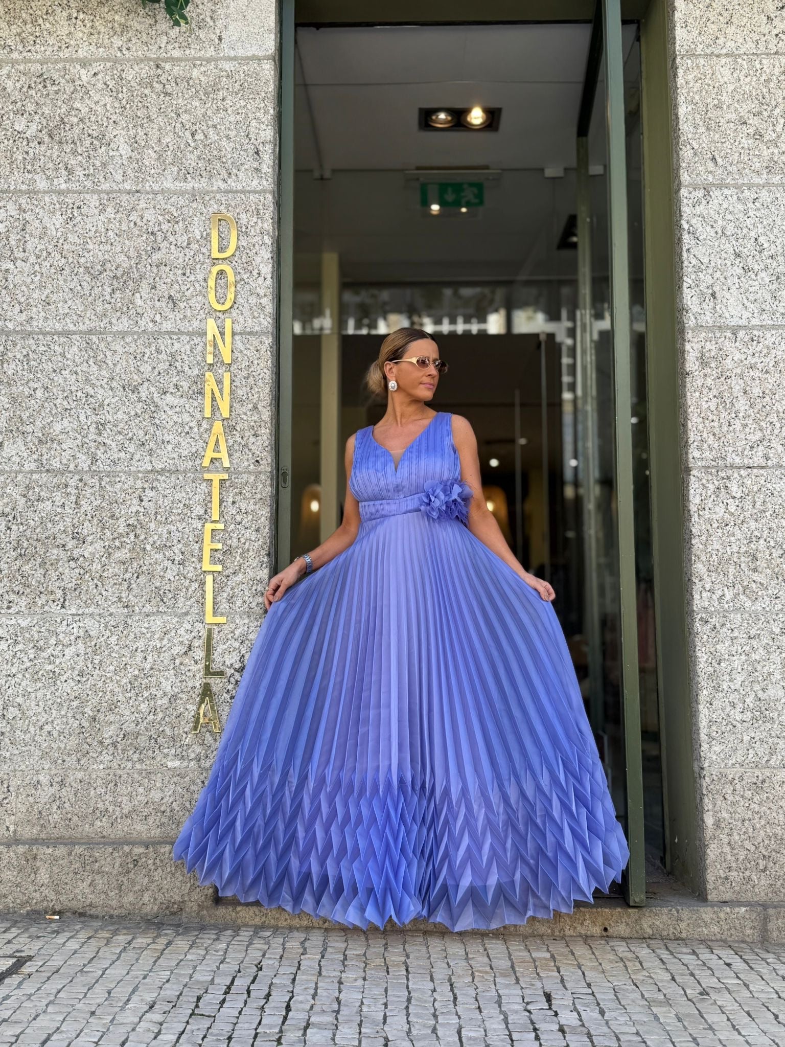 VESTIDO PLISSADO LAVANDA
