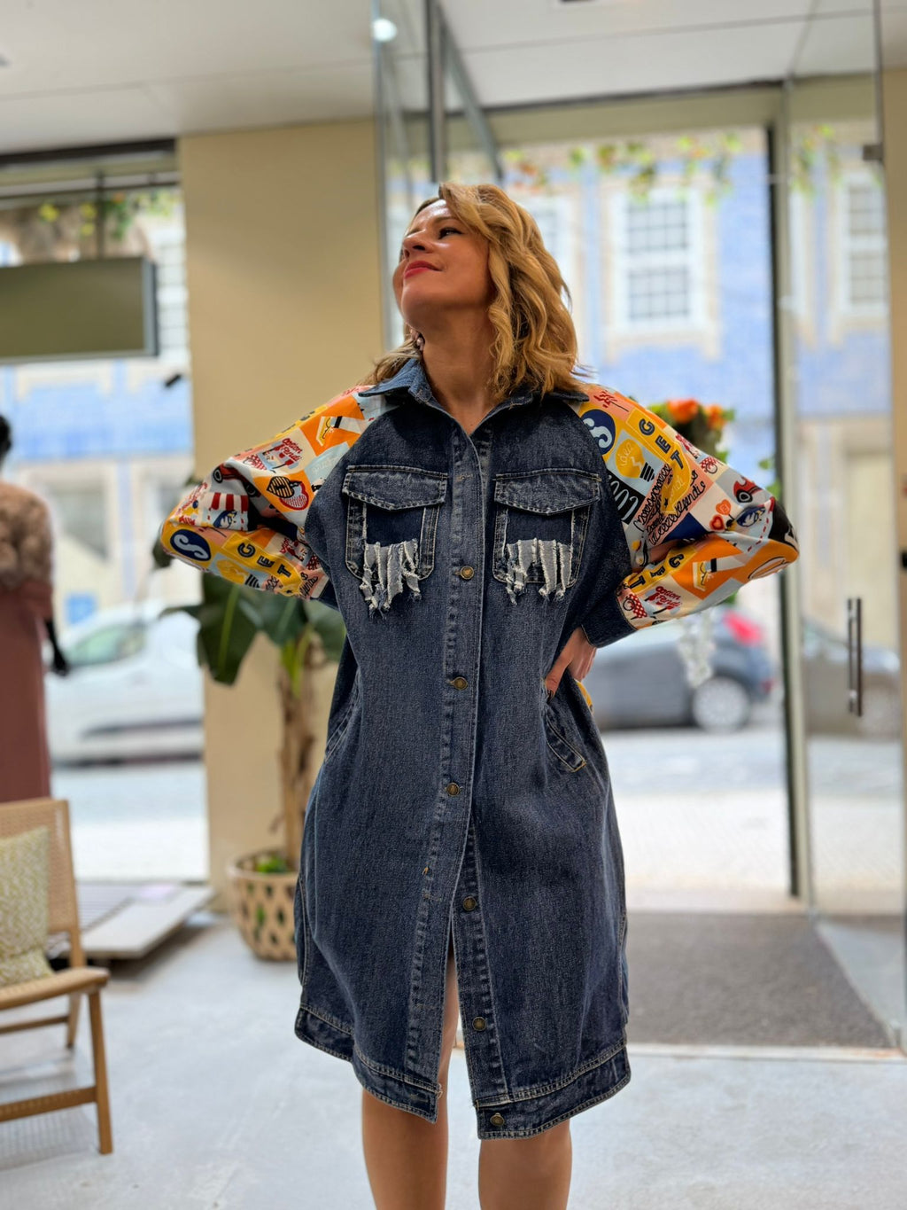 VESTIDO GANGA ESTAMPADO