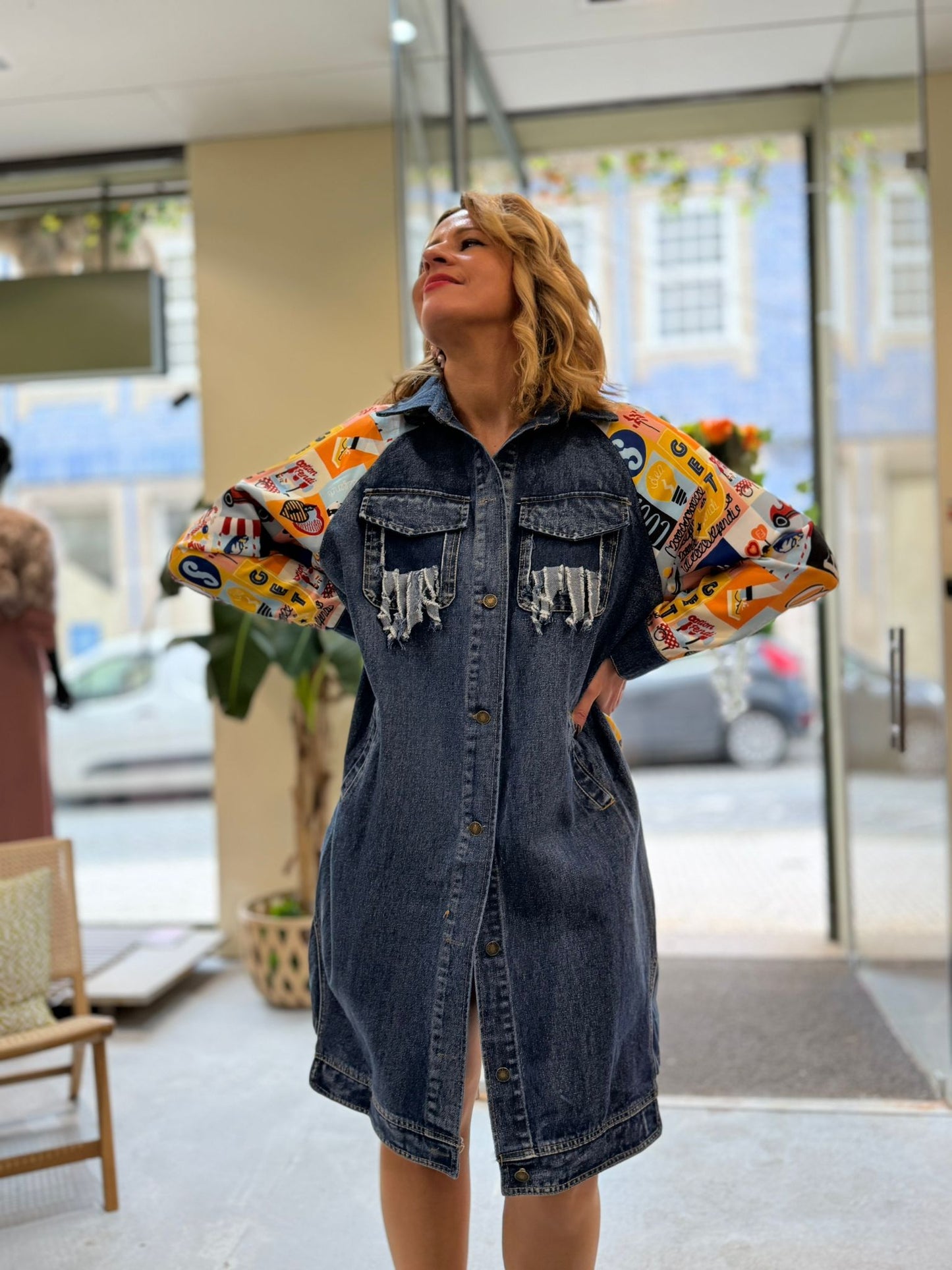 VESTIDO GANGA ESTAMPADO