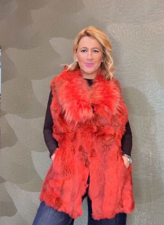 Colete laranja com gola