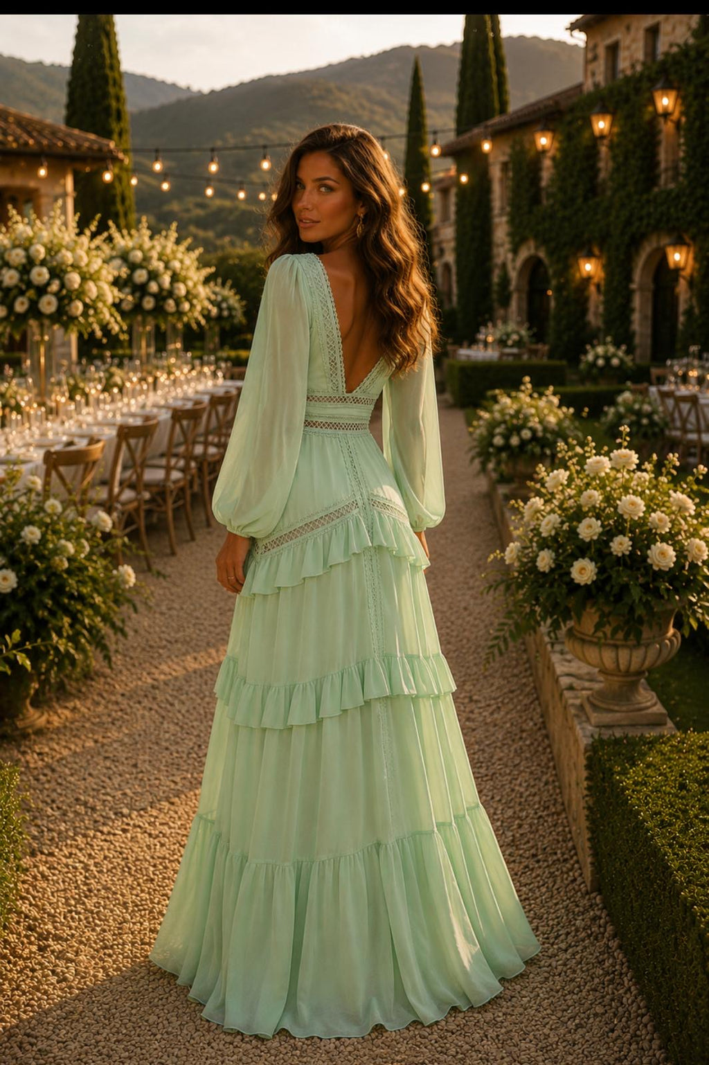 VESTIDO LONGO RENDADO