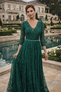 VESTIDO VERDE PEDRARIA