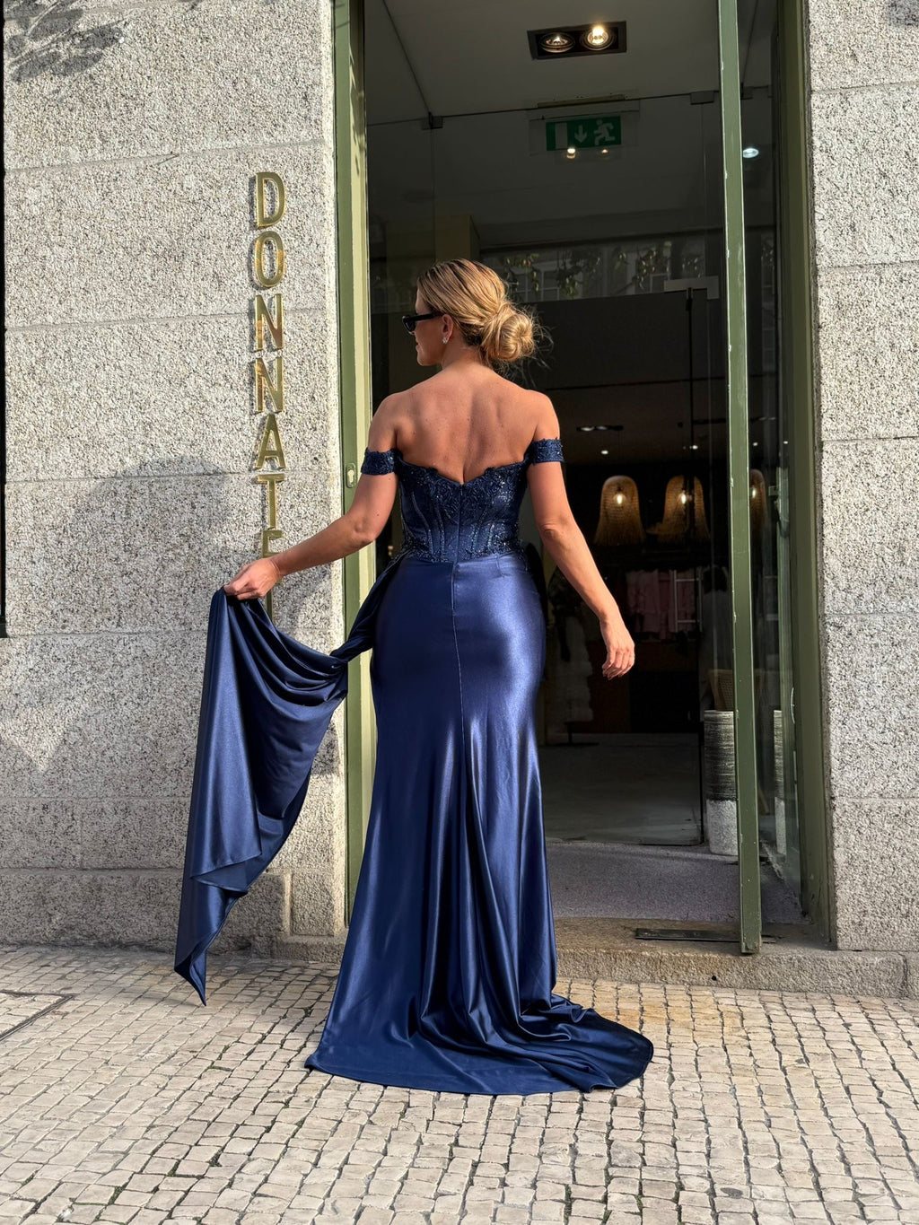 VESTIDO SEREIA AZUL MARINHO