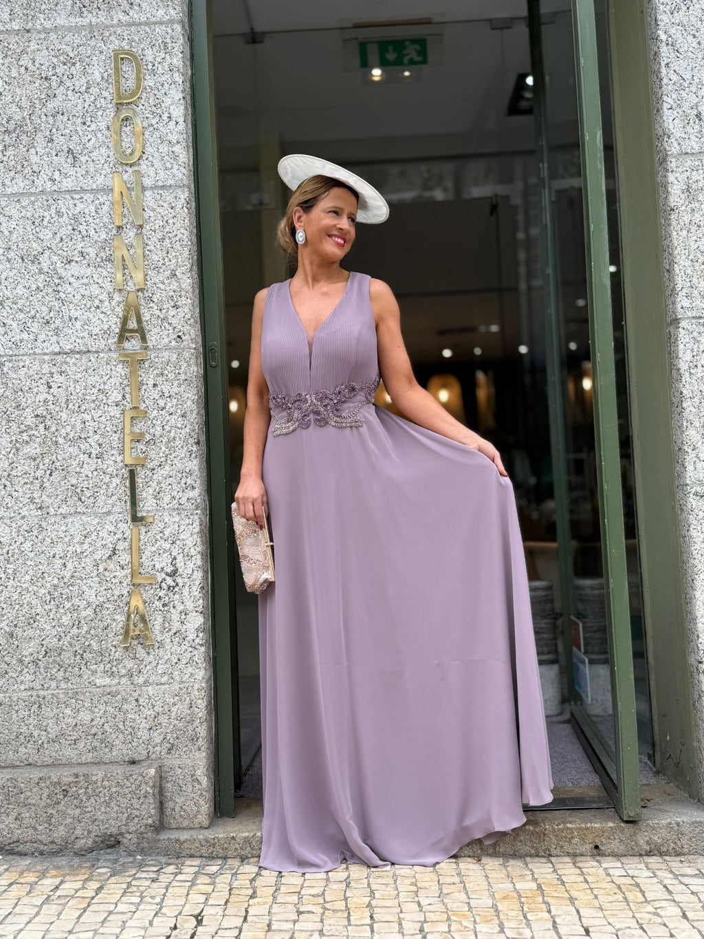 VESTIDO LILÁS COMPRIDO
