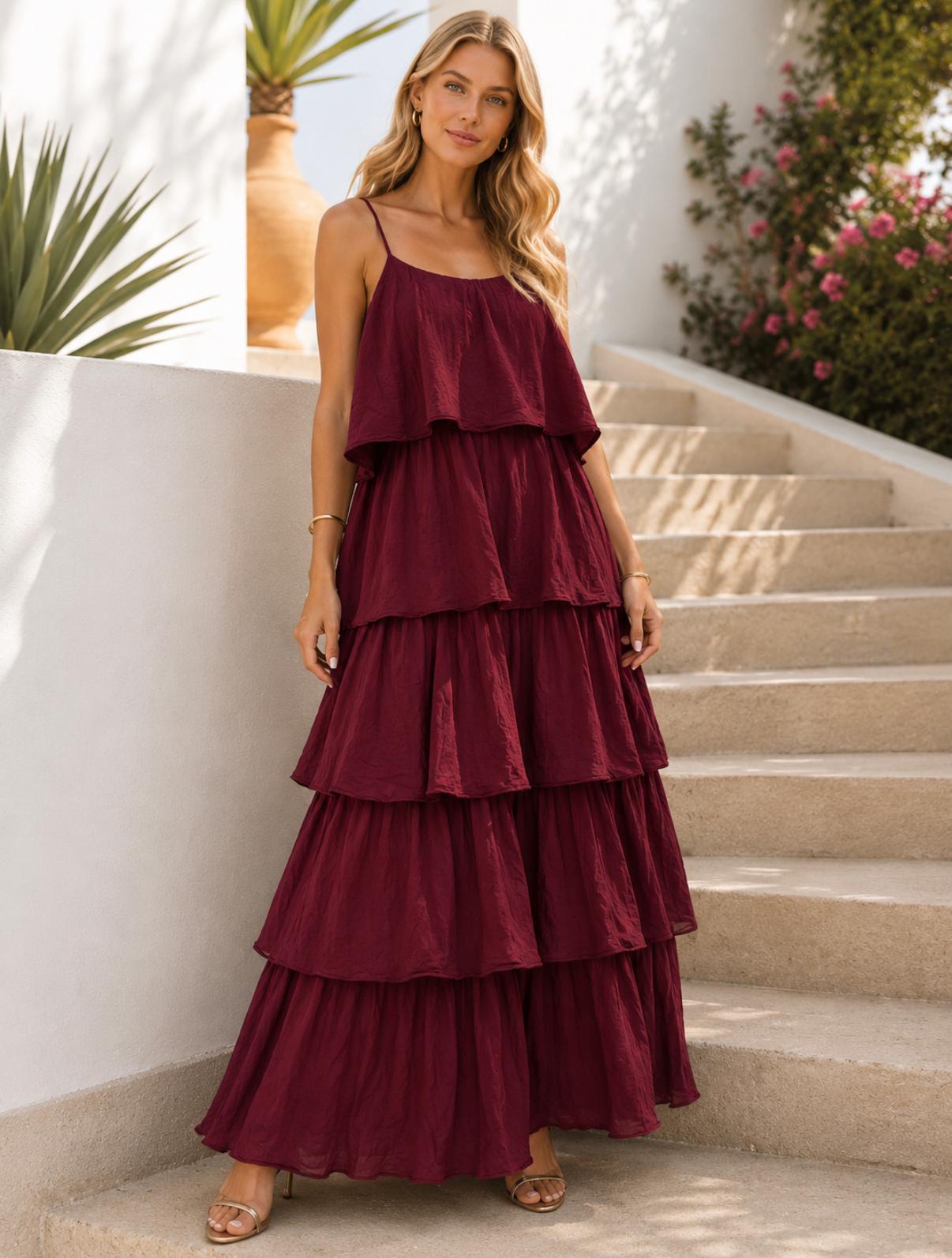 VESTIDO MIDI DE CAMADAS
