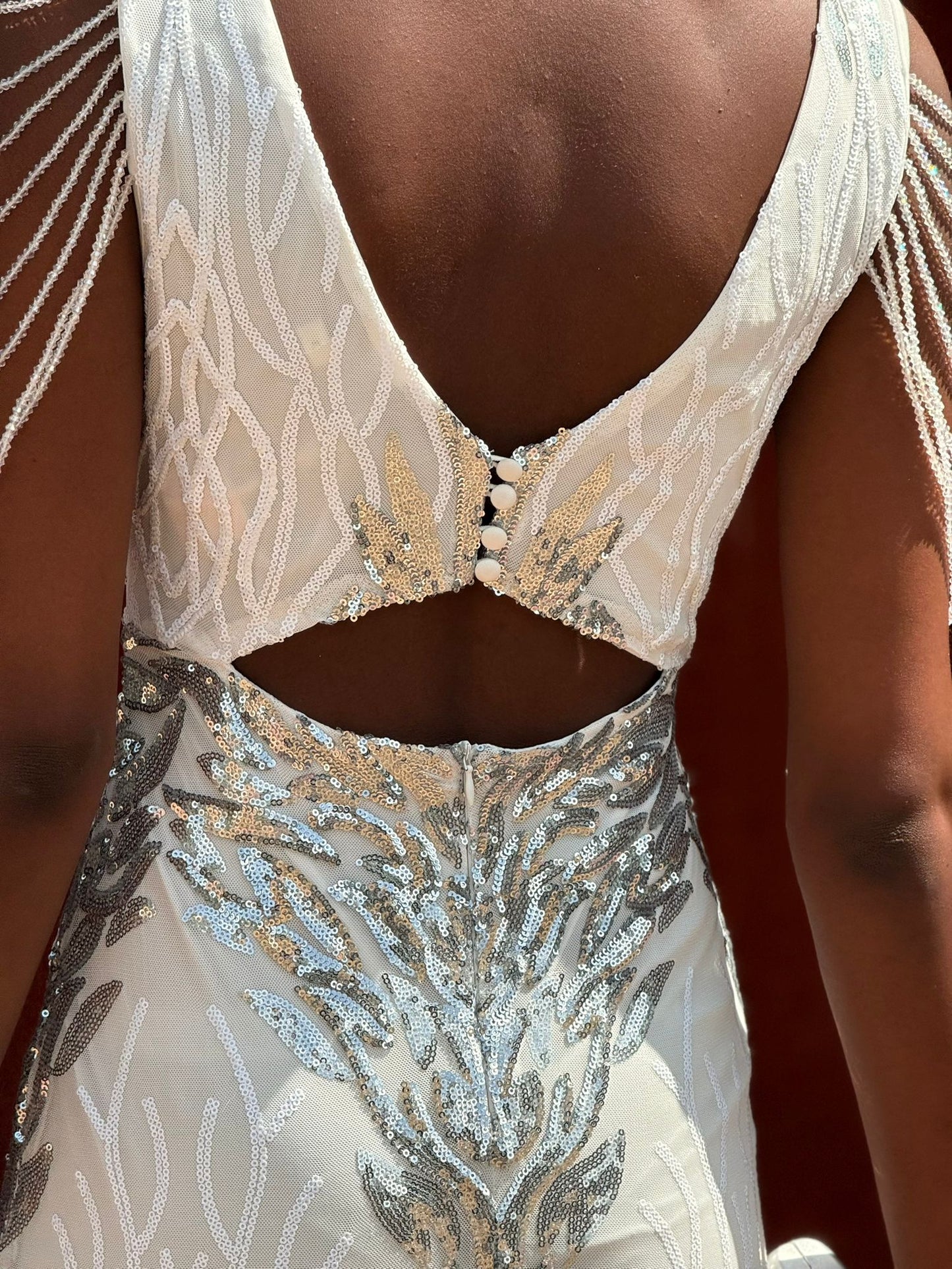 Vestido sereia em pedraria
