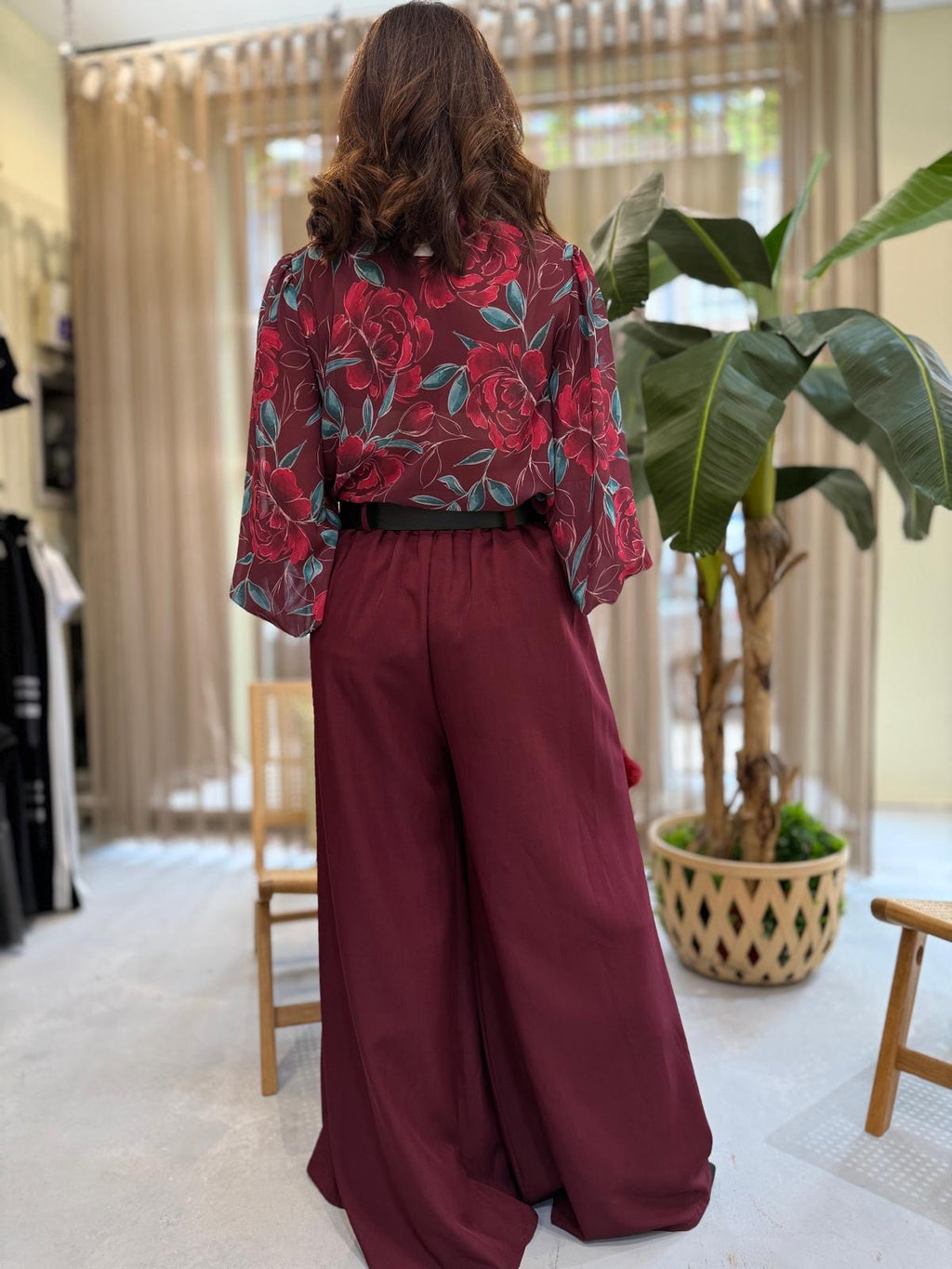 Blusa com estampado floral