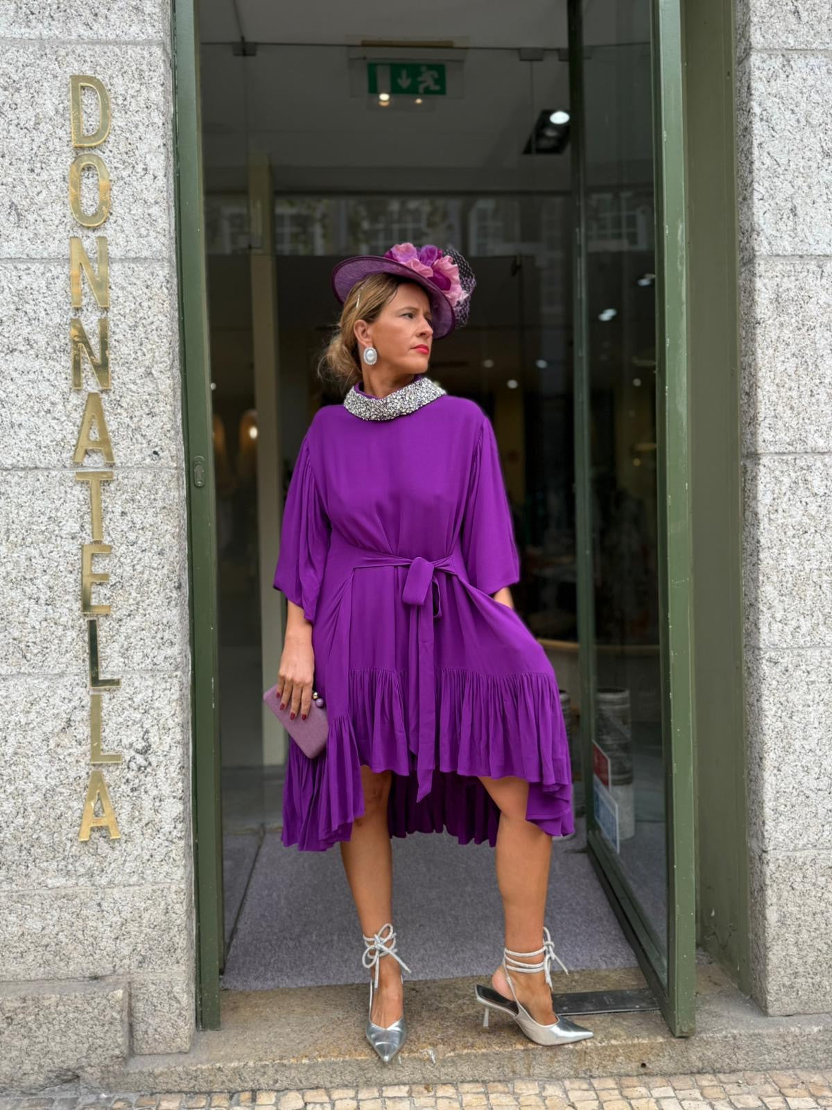 VESTIDO ROXO MIDI