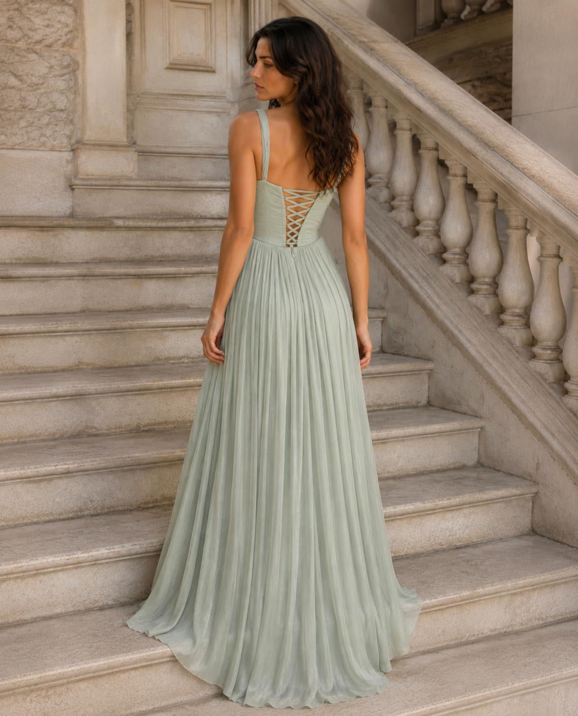 VESTIDO VERDE ÁGUA