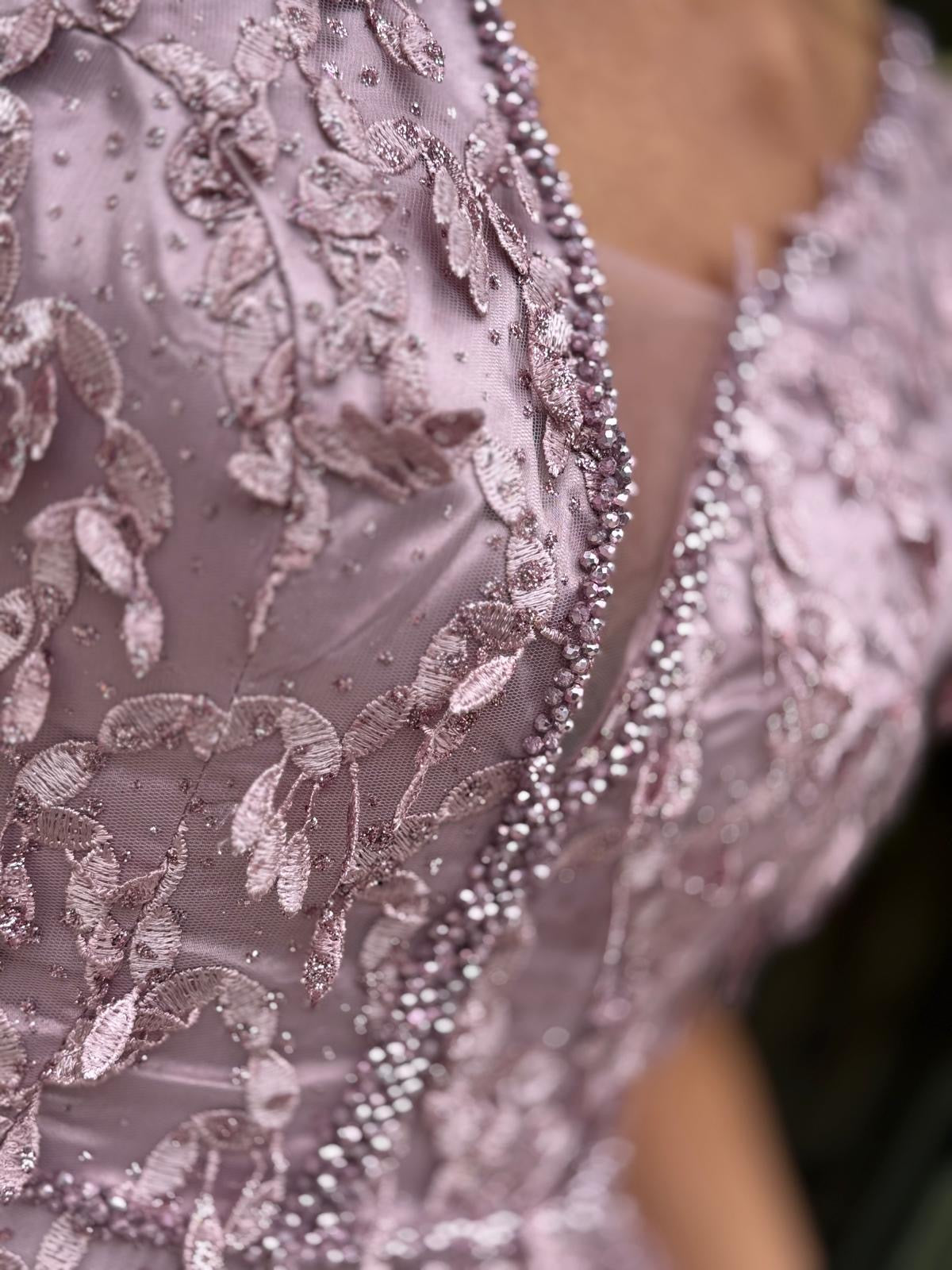 VESTIDO ROSA TEXTURIZADO