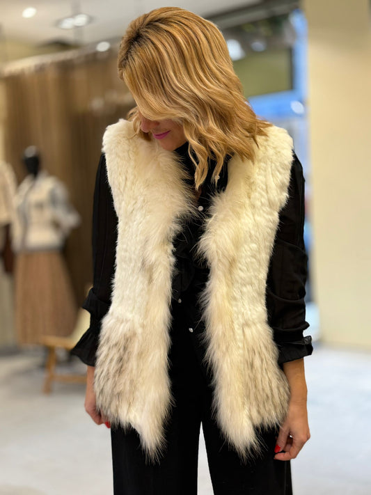 COLETE TRICOTADO PÉROLA