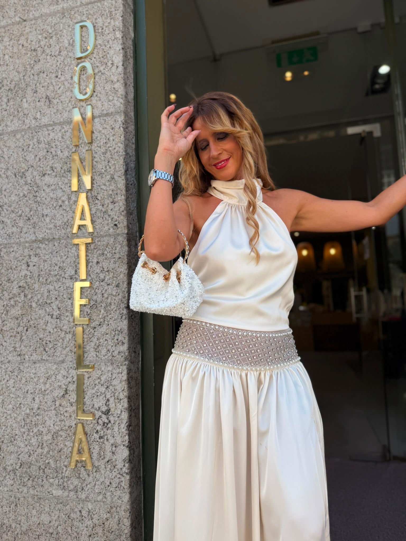 VESTIDO LONGO PÉROLA ELEGANCE