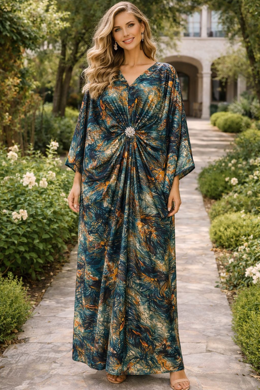 VESTIDO ESTAMPADO SEMI SEDA