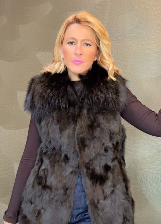 Colete castanho escuro