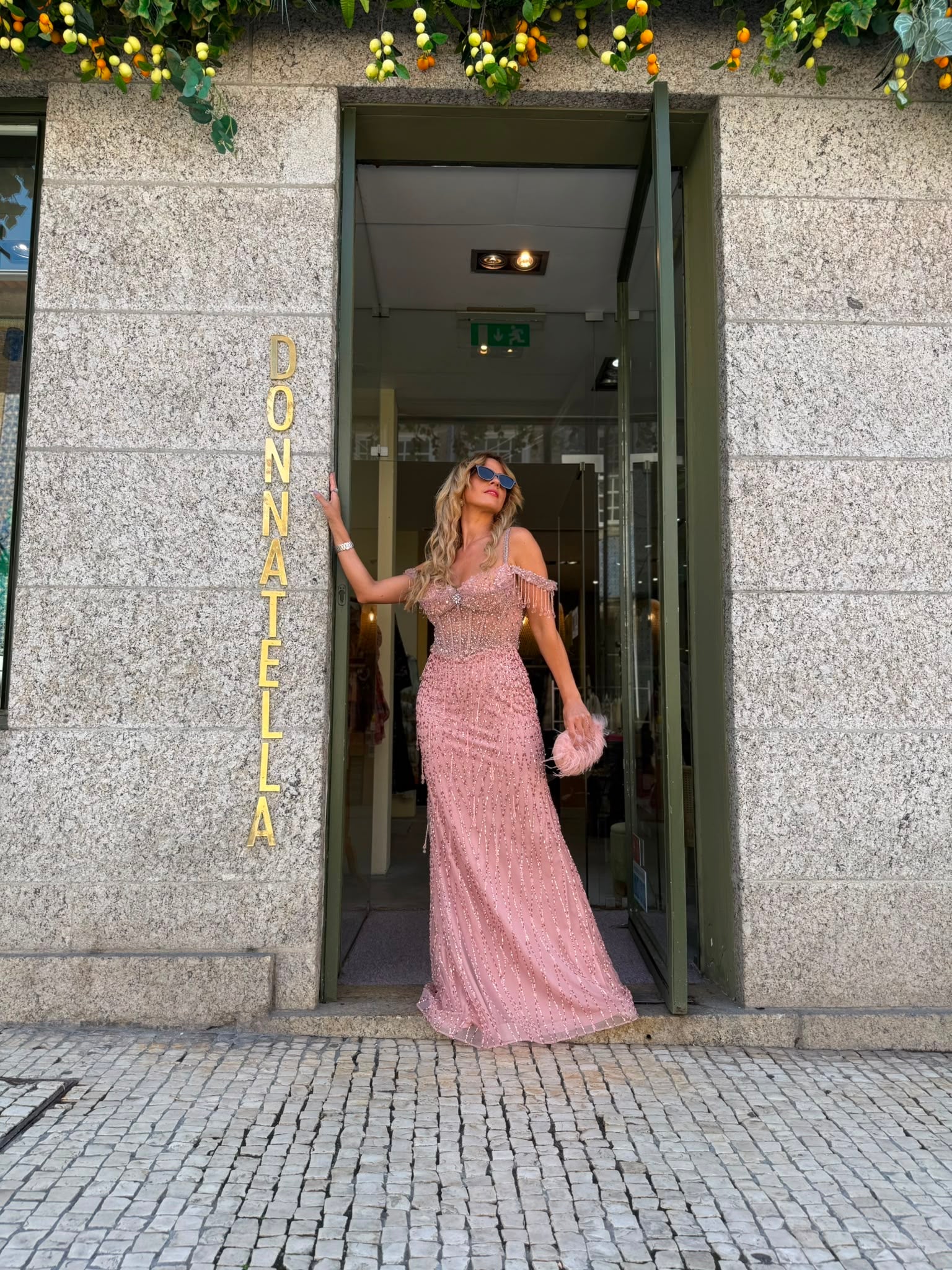 VESTIDO LONGO GLAMOUR ROSA