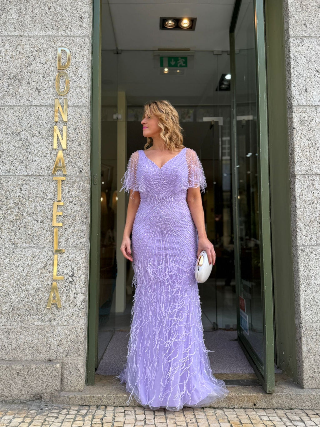 VESTIDO SEREIA COM MANGA
