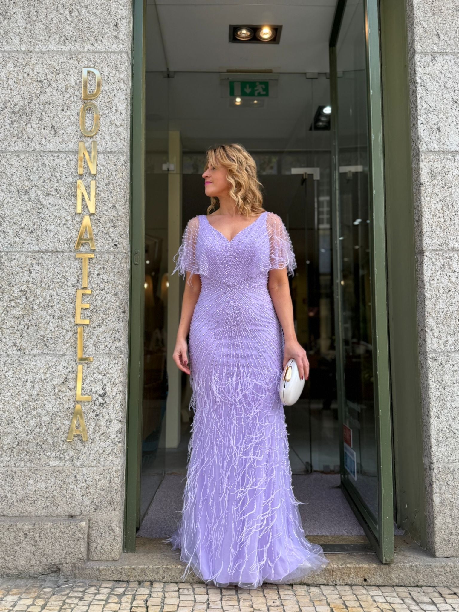 VESTIDO SEREIA COM MANGA