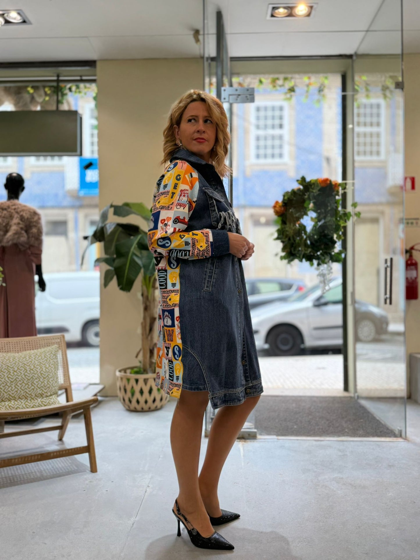 VESTIDO GANGA ESTAMPADO