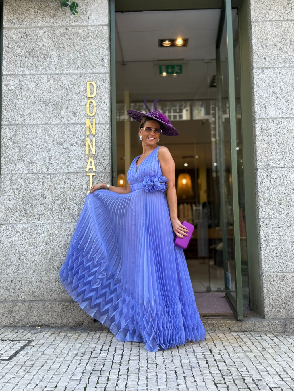 VESTIDO PLISSADO LAVANDA