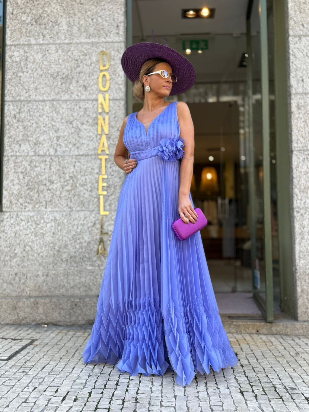 VESTIDO PLISSADO LAVANDA