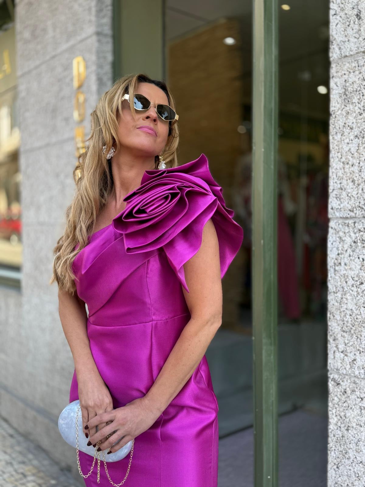 VESTIDO ROSA FÚXIA