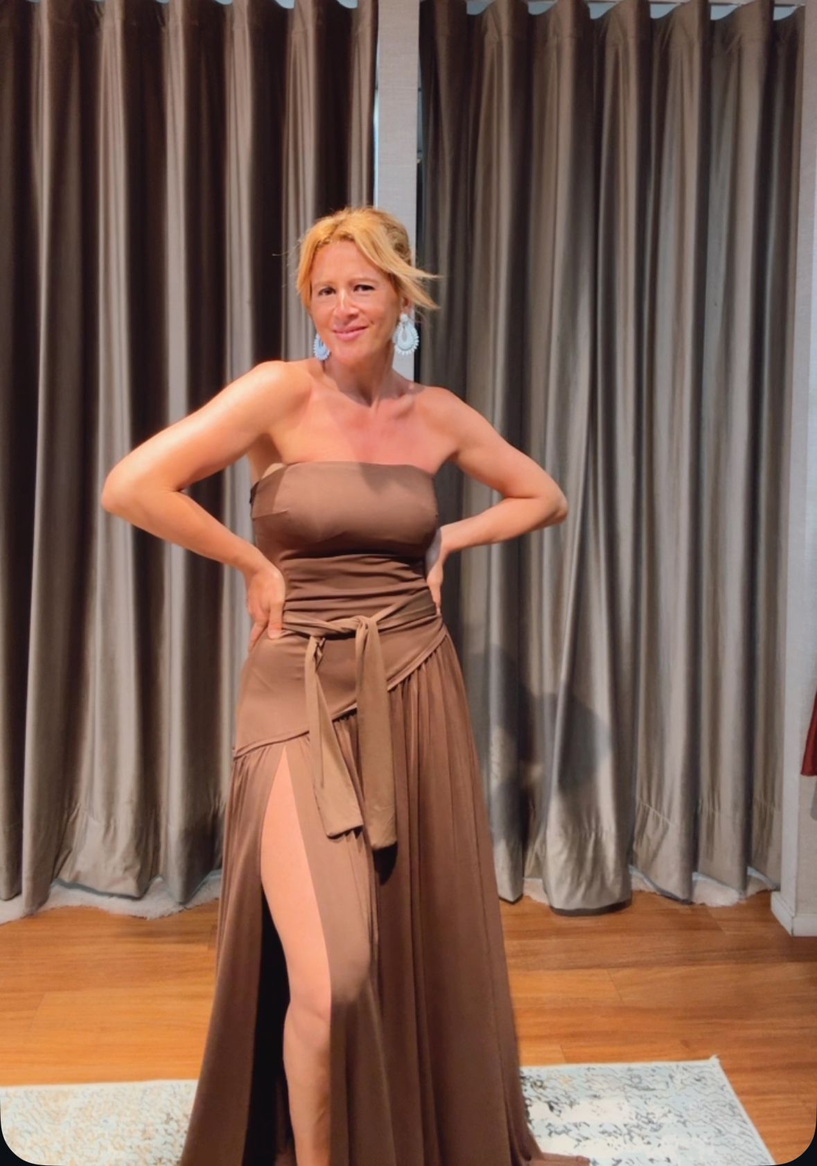 Vestido malha cai-cai