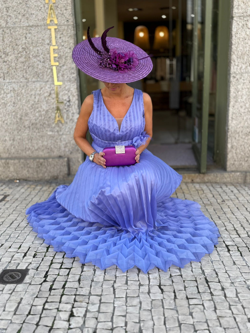 VESTIDO PLISSADO LAVANDA