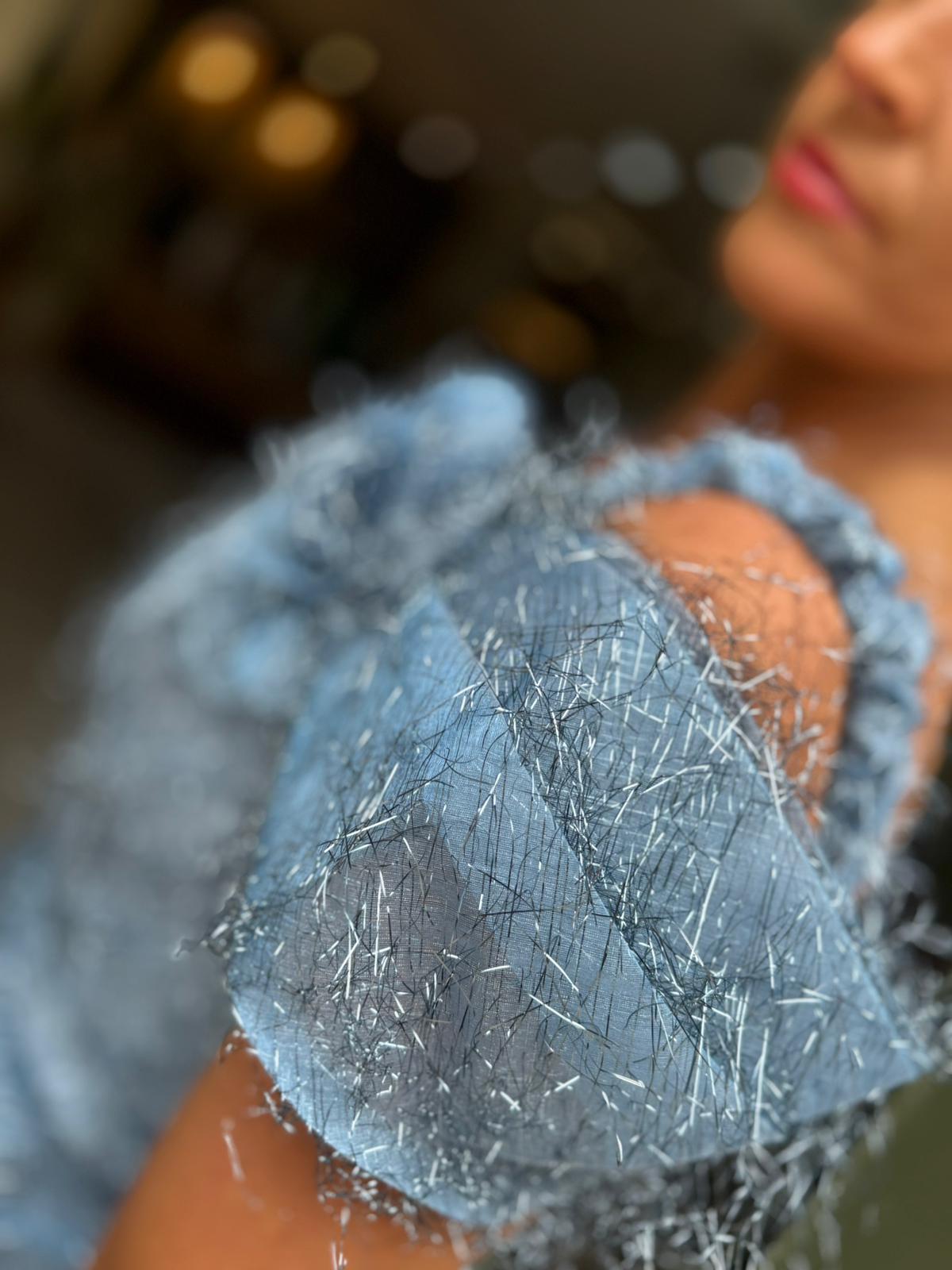 VESTIDO AZUL BRILHO