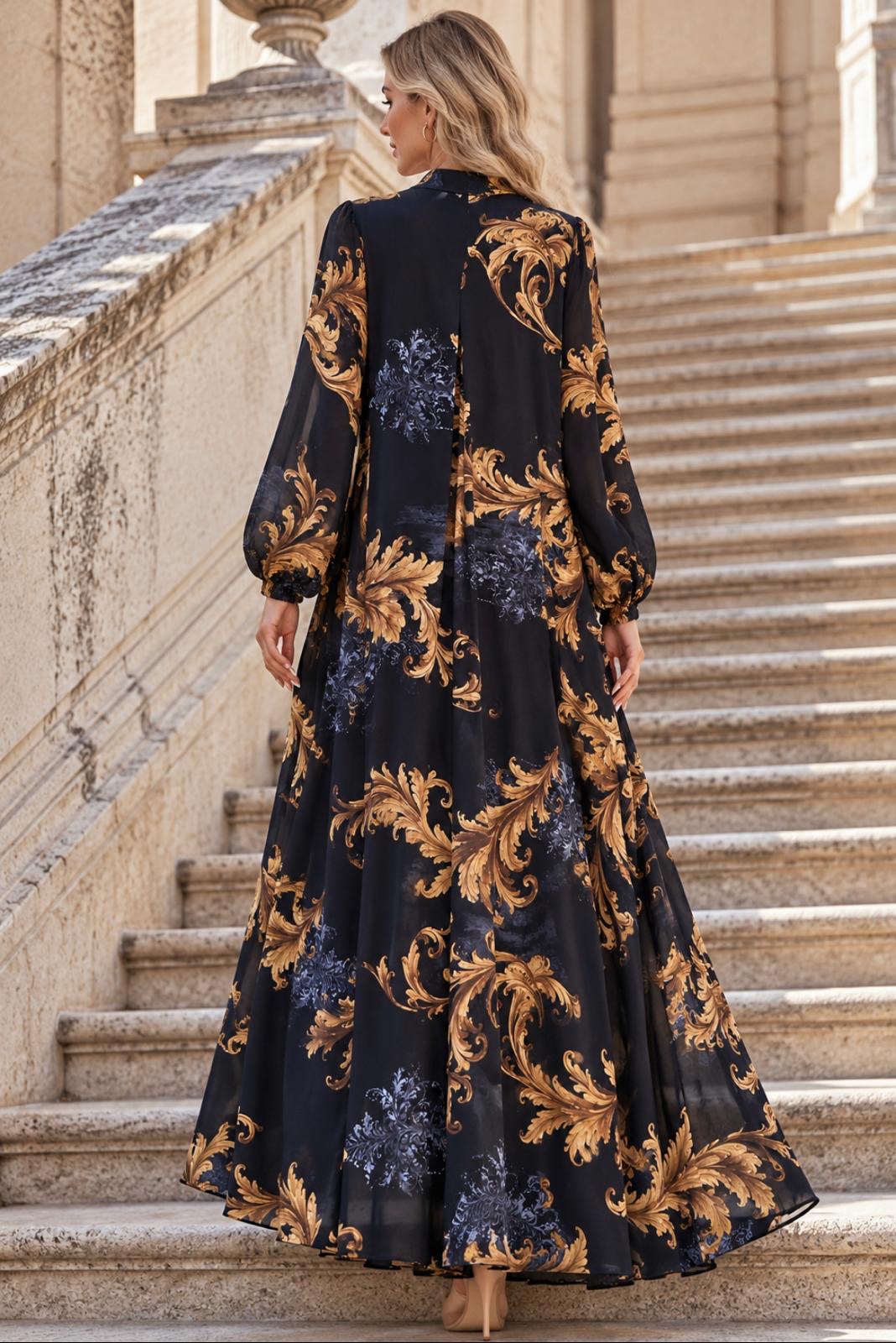 VESTIDO COMPRIDO ESTAMPADO