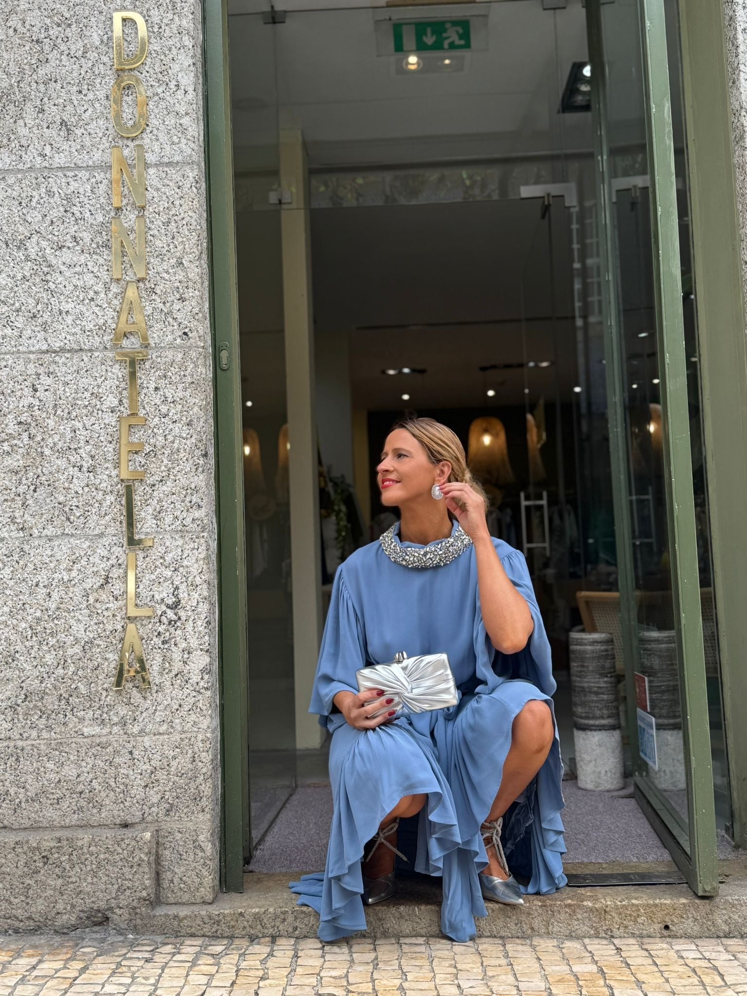 VESTIDO AZUL MIDI