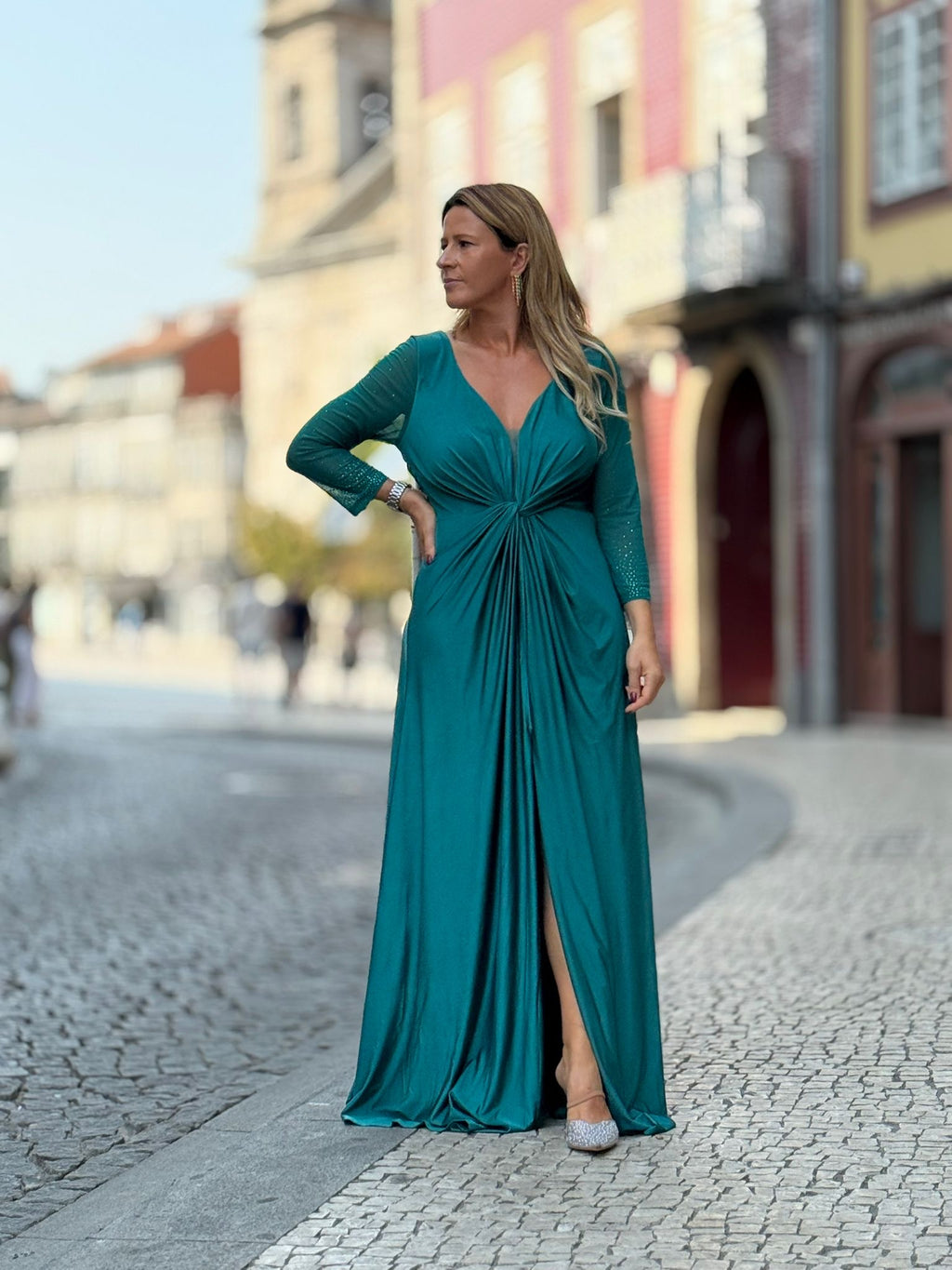 VESTIDO TURQUESA