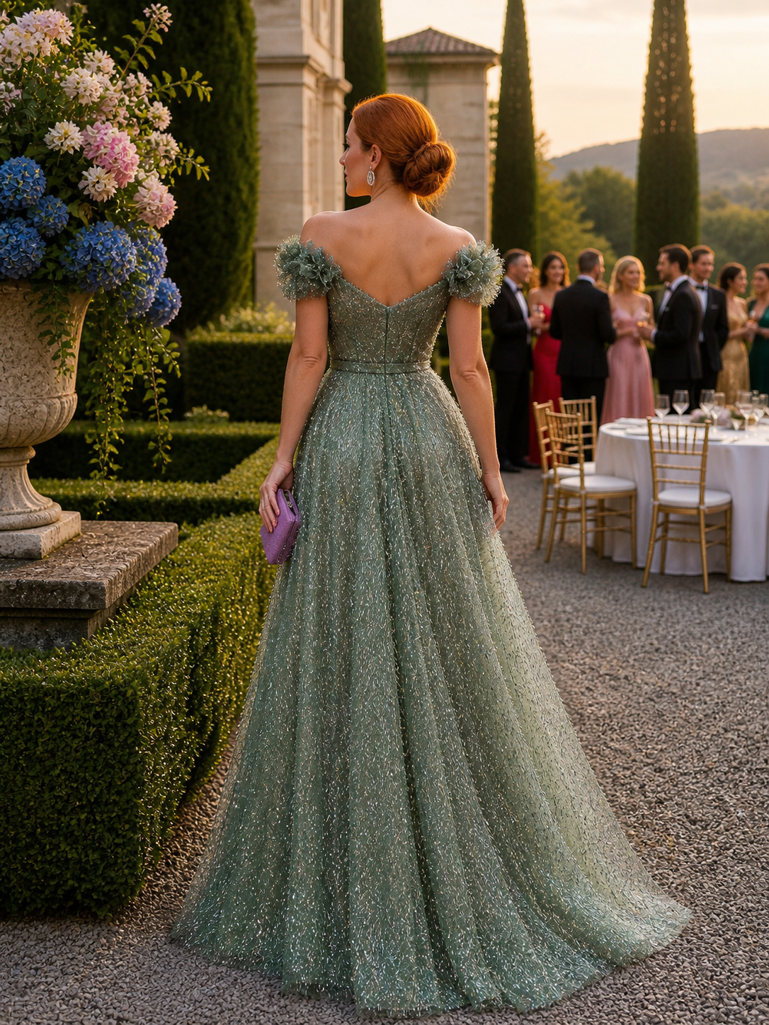 VESTIDO VERDE BRILHANTE