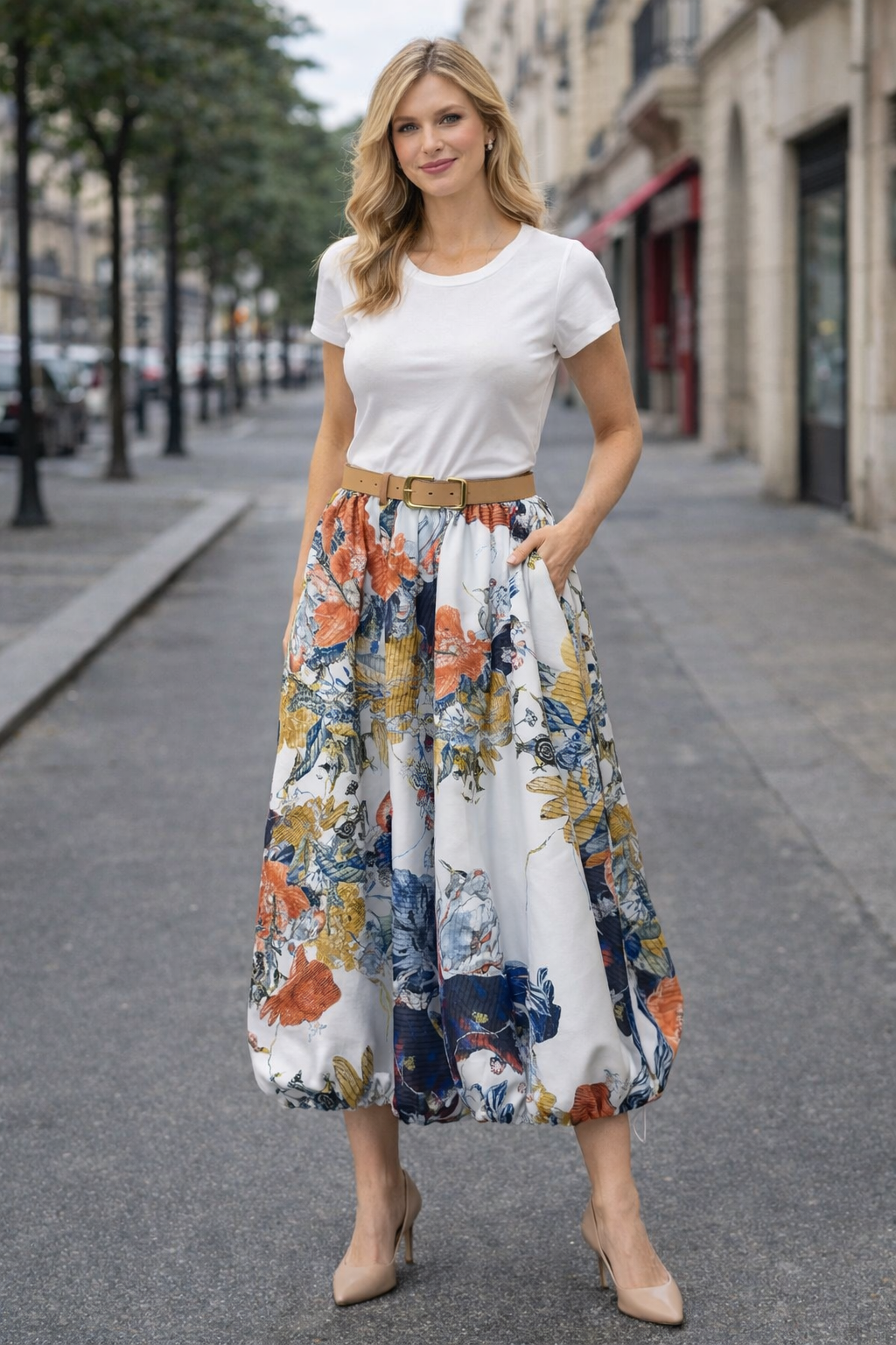 SAIA ESTAMPADA DE BALAO