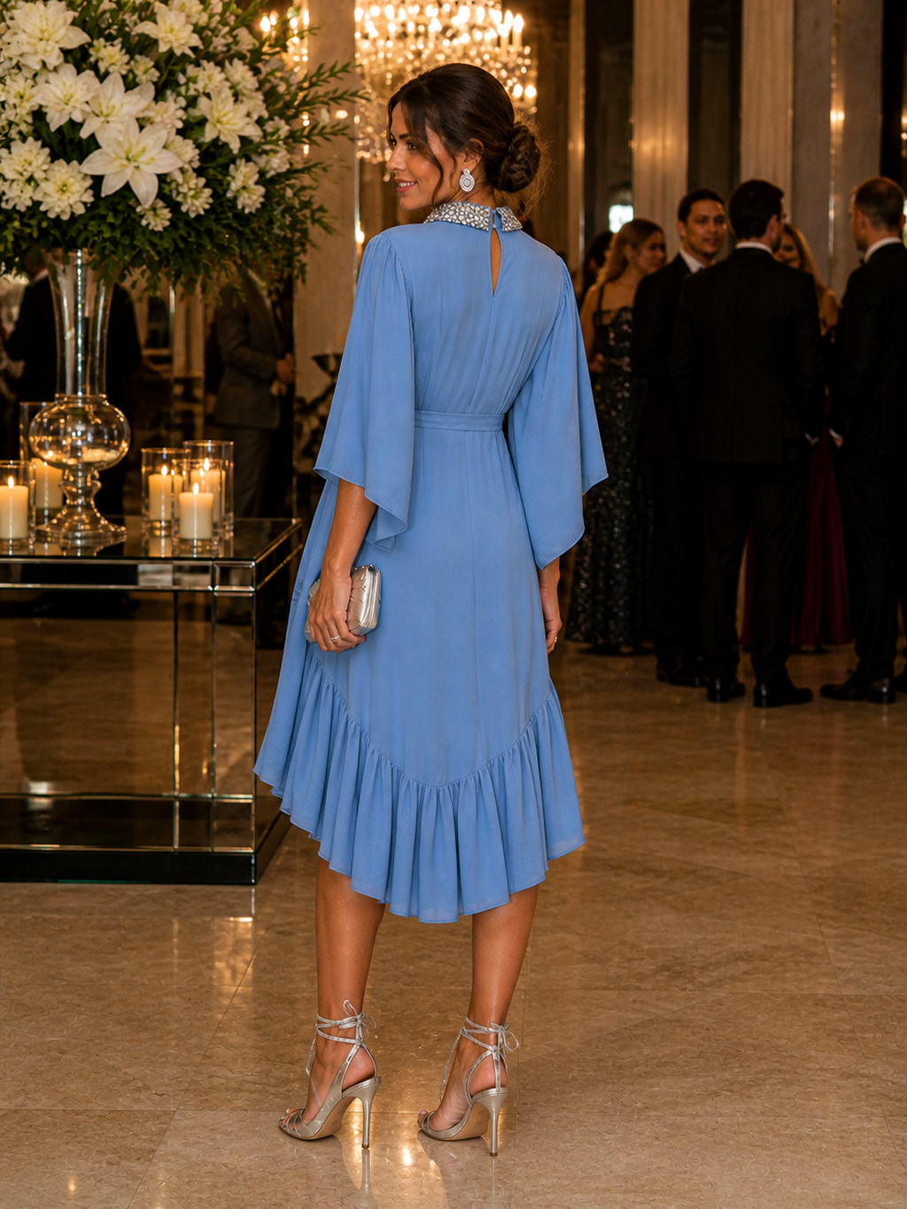 VESTIDO AZUL MIDI