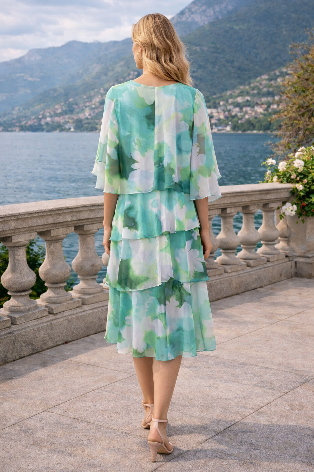 VESTIDO MIDI FOLHOS